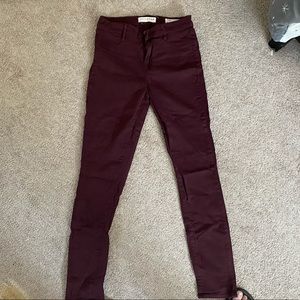 Bullhead Burgundy Skinny Jeans Size 27